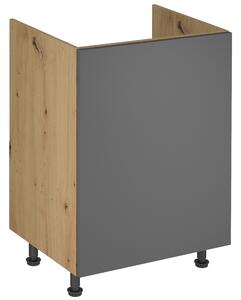 LANGEN šp | dolní skříňka D60Z dřezová | 60 cm | UNI provedení | SOKL v CENĚ | artisan/šedá