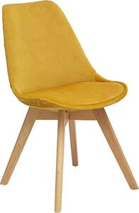 Eazy Living Velvet Jídelní židle Berenice Yellow