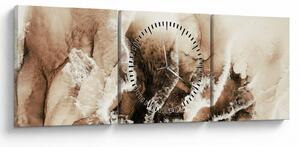 Obraz - Abstrakce (s hodinami) (90x30 cm)