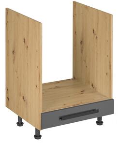 LANGEN šp | dolní skříňka D60ZK S ÚCHYTEM pro vestavnou troubu | 60 cm | SOKL v CENĚ | artisan/šedá