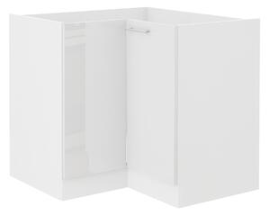 LARA wh | dolní skříňka 90x90 ND 2F rohová | 90x90 cm | bílá lesk