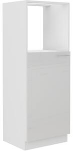 LARA wh | vysoká skříňka 60DKPL-162 1F pro vestavnou troubu | 60 cm | UNI dvířka | bílá lesk