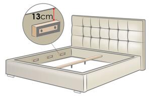 Manželská postel s úložným prostorem a roštem 140x200 PALIGEN 2 - šedá 2