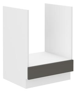 LARA gr | dolní skříňka 60D GAZ pro vestavnou troubu | 60 cm | šedá lesk