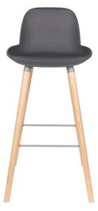 Sada 2 tmavě šedých barových židlí Zuiver Albert Kuip, výška sedu 75 cm