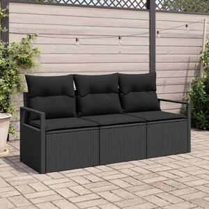 Set pohovek 3 ks Černá polyratan 3346243