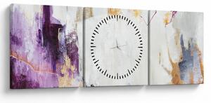 Obraz - Abstrakce (s hodinami) (90x30 cm)