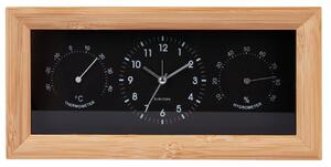 Nástěnné-stolní hodiny s teploměrem a vlhkoměrem 5925BK Karlsson 26cm