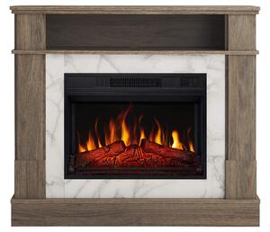 Elektrický krb ArtiFlame For Living AF23S dub šedý – Vestavný elektrický krb 1800 W, realistický efekt plamenů LED, topná funkce, dálkové ovládání, časovač