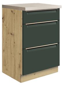 GLAMOUR z | dolní skříňka GLA-9D | 50 cm | zelená mat