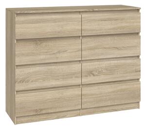 Topeshop M8 120 SONOMA, Dub, 8 zásuvka/zásuvek, Dřevotřískové desky, Jednobarevný, Moderní, Dřevotřískové desky