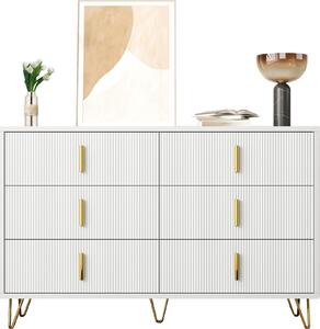Sweiko Elegantní příborník s moderním designem, komoda a spousta úložného prostoru, zlaté úchyty