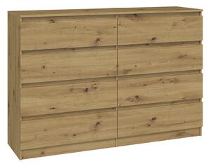 Topeshop M8 140 ARTISAN, Dub, 8 zásuvka/zásuvek, Dřevotřískové desky, Jednobarevný, Moderní, Dřevotřískové desky