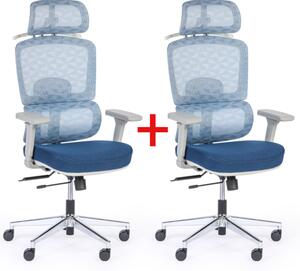 Kancelářská židle TERRY 1+1 ZDARMA, modrá
