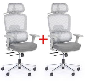 Kancelářská židle TERRY 1+1 ZDARMA, šedá
