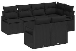 Set pohovek 7 ks Černá polyratan 3346423