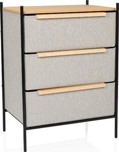 Hjh LIVING Komoda se 3 zásuvkami STUVAR Příborník 79,0 x 58,0 x 39,0 cm