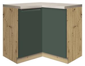 GLAMOUR z | dolní skříňka GLA-16D rohová | 90x90 cm | zelená mat