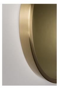 Nástěnné ocelové zrcadlo ve zlaté barvě Zuiver Bandit, ø 60 cm
