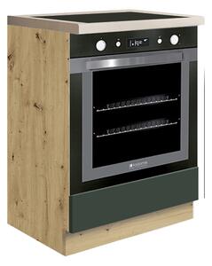 GLAMOUR z | dolní skříňka GLA-17D na vestavnou troubu | 60 cm | zelená mat