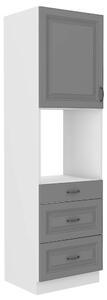 STILO bs | vysoká skříňka 60DPS-210 1F na vestavnou troubu | 60 cm | bílá/šedá | UNI dvířka