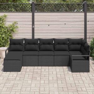 Set pohovek 7 ks Černá polyratan 3346473