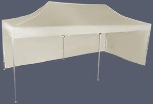 Nůžkový stan 3x6m hliníkový, 2 boční plachty, Béžová
