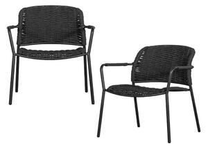 Set dvou zahradních židlí atyk černý