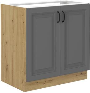 Kuchyňská skříňka STILO 80 ZL 2F BB Zvolte barevné provedení: STILO - DUST GREY / ARTISAN