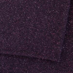 Vlněný pléd MILÁNO melange tmavě fialová malý 60 x 200 cm