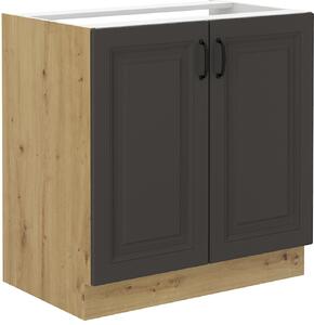 Kuchyňská skříňka STILO 80 ZL 2F BB Zvolte barevné provedení: STILO - GRAFIT / ARTISAN