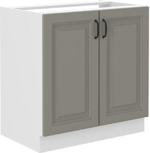 Kuchyňská skříňka STILO 80 ZL 2F BB Zvolte barevné provedení: STILO - CLAY GREY / BÍLÁ
