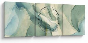 Obraz - Inkoustová abstrakce 3 (s hodinami) (90x30 cm)
