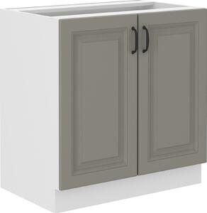 Kuchyňská skříňka STILO 80 D 2F BB Zvolte barevné provedení: STILO - CLAY GREY / BÍLÁ
