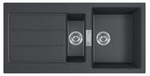 Franke Sirius 2.0 dřez tectonite 100x50 cm šedá/grafitová/onyx 143.0618.681