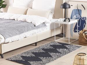 Bavlněný koberec 80 x 150 cm černý/bílý BATHINDA