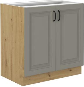Kuchyňská skříňka STILO 80 D 2F BB Zvolte barevné provedení: STILO - CLAY GREY / ARTISAN