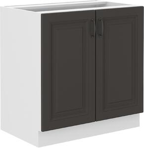 Kuchyňská skříňka STILO 80 D 2F BB Zvolte barevné provedení: STILO - GRAFIT / BÍLÁ