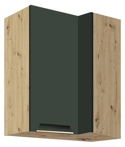 GLAMOUR z | horní skříňka rohová GLA-44G | 70x40 cm | zelená mat
