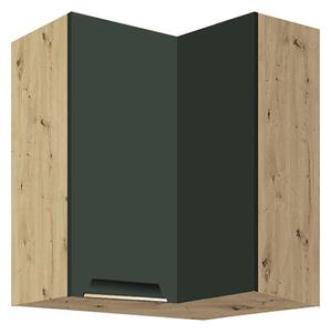 GLAMOUR z | horní skříňka rohová GLA-54G | 60x60 cm | zelená mat