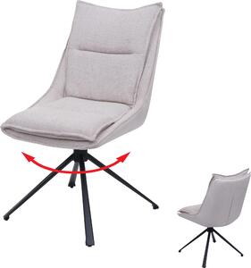 Jídelní židle HWC-N71, kuchyňská židle, otočná, tkanina/textil (420g/m²) Oeko-Tex krémovo-béžová