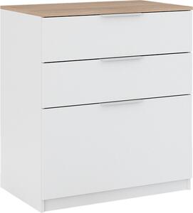 Kredenc Vicco Betti Bílá/Sonoma 50 x 90 cm se 3 zásuvkami, Model 41509