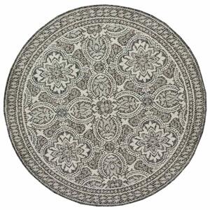 J-Line Kusový koberec FLAT kruh 21193 tmavě šedý BARVA: Šedá, ROZMĚR: 120x120 (průměr) kruh