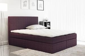 Velká čalouněná postel Ella fialová 200 + Topper zdarma
