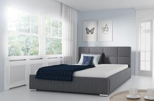 Jednoduchá postel Marion 140x200, šedomodrá