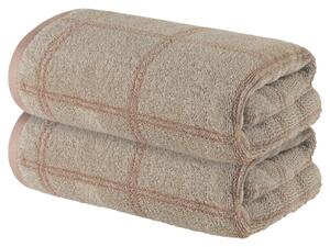 Livarno home Froté ručník, 50 x 100 cm, 500 g/m2, 2 kusy (béžová) (100388974001)
