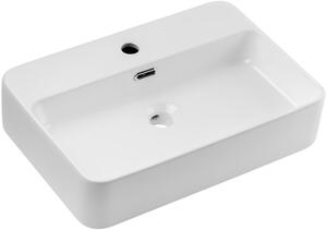 Comad Trust 2 umyvadlo 55x38 cm obdélníkový na pult bílá lesk TRUST 2 WHITE ( E-6282 )