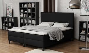 Čalouněná manželská postel 180x200 s nožičkami 12 cm CYRILA - černá