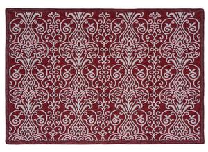 Prostírání MOTIV LUREX ornament červenostříbrná běhoun delší strana 100-170 cm