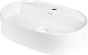 Deante Silia umyvadlo 55x35 cm oválné na pult bílá CQS_AU6B